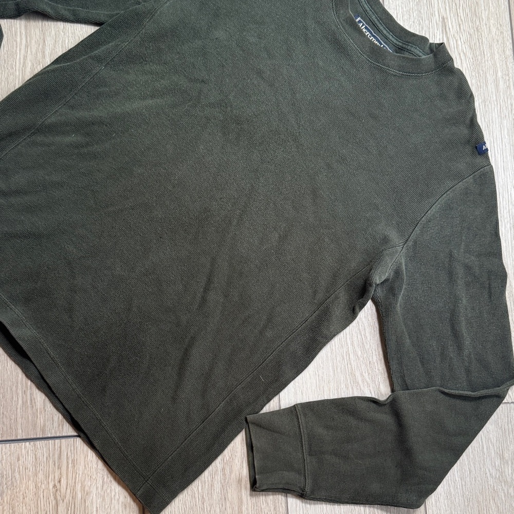 Y2K Abercrombie & Fitch Green Long Sleeve Shirt size L